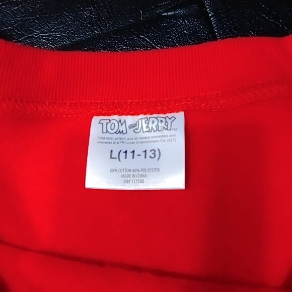 Disney Tom & Jerry Crewneck Pullover Long Sleeve Red - Picture 5 of 10